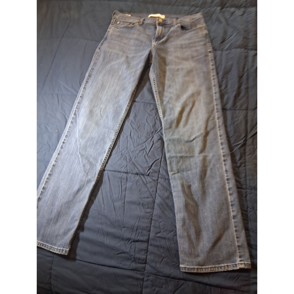 Calvin Klein Jeans Mens 34x32 Blue Straight Leg Denim Pants Medium Wash